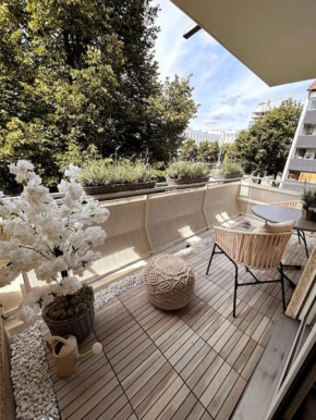 Stylish studio apartment with beautiful balcony
